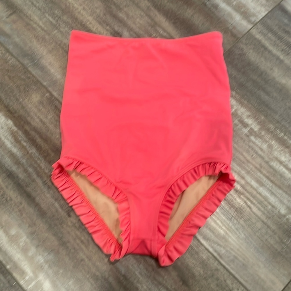 Girls Kortni Jeane Swim Bottoms Pink Watermelon Ruffle Trim size 10/11